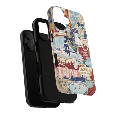 New York Winter Coquette Collage Tough Premium Phone Case - For iPhone 17 Pro Max iPhone 16 Pro iPhone 15 Iphone 14 Plus 13 Pro 12 11 10 XR