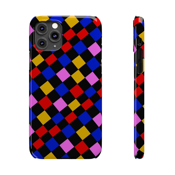 Slim Abstract Colorful Checkerboard Cute Phone Case for Iphone 17 - | iPhone 16 Pro Max Case | iPhone 15 Case Iphone 14 13 12 11 Gift for Her - Studio40ParkLane