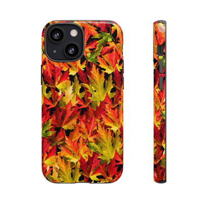 Fall Leaves Impact Resistant, Cute Phone Cases for Samsung S24, S23, S22, S21, IPhone 15 pro Iphone 14 pro Iphone 13 IPhone 12 Iphone 11