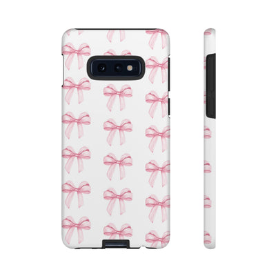 Pink Bows Cute Phone Case, for IPhone 16 Pro Max | Iphone 15, Iphone 14, IPhone 13 Case, 11 8 7, Samsung Galaxy S24, S23, S22, S21, 2 Layer Protection