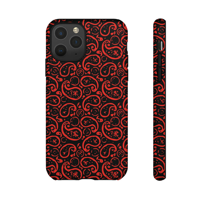 Cute IPhone Case | iPhone 15 Case | iPhone 15 Pro Max Case, Iphone 14 Case, Iphone 14 Pro Max Case IPhone Case for Art Lovers, Paisley Red - Studio40ParkLane