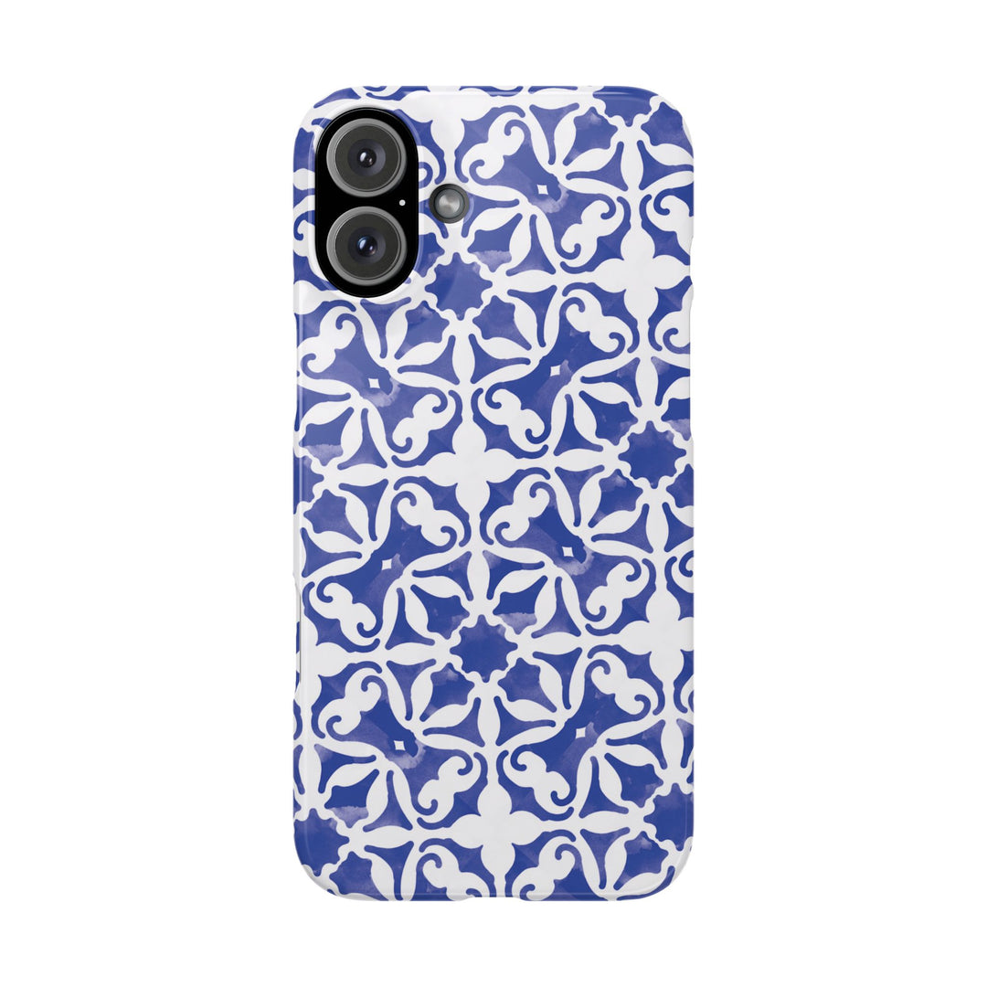 Slim Blue Mosaic Gift for Her Cute Phone Cases for Iphone 16 Case | iPhone 15 Case | iPhone 15 Pro Max Case, Iphone 14, Iphone 14 Pro Max, Iphone 13, 11,10,8,7 - Studio40ParkLane