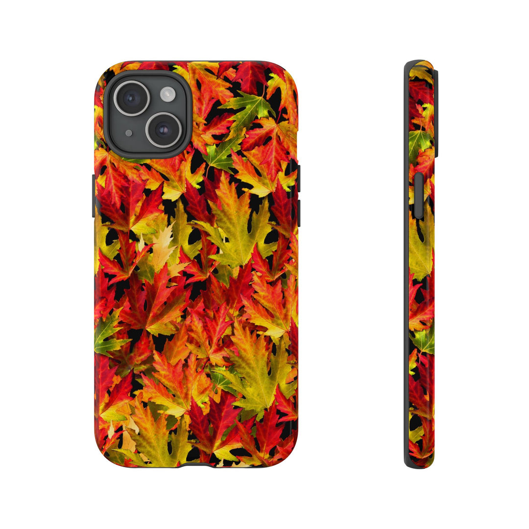 Fall Leaves Impact Resistant, Cute Phone Cases for Samsung S24, S23, S22, S21, IPhone 15 pro Iphone 14 pro Iphone 13 IPhone 12 Iphone 11 - Studio40ParkLane