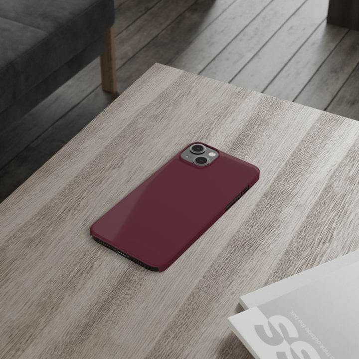 Slim Burgundy Maroon Gift for Her Aesthetic Cute Phone Case for Iphone 16 - | iPhone 15 Pro Max Case | iPhone 14 Case 13 12 11 10 9 8 7 - Studio40ParkLane