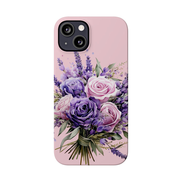 Slim Lavender Bouquet Flowers Cute Phone Cases for Iphone 16 Pro Max | iPhone 15 Case | iPhone 15 Pro Max Case, Iphone 14, Iphone 14 Pro Max, Iphone 13 12 11 8 7 - Studio40ParkLane