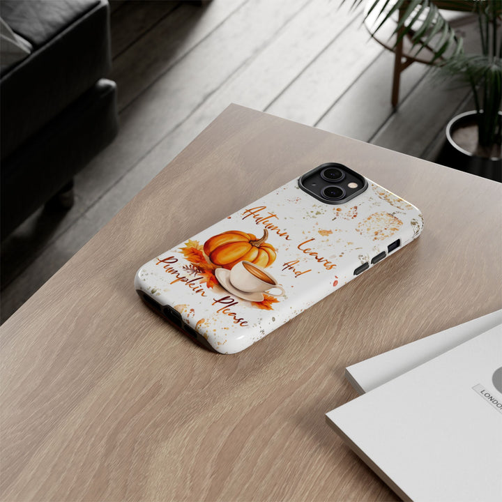 Impact Resistant, Fall Leaves Pumpkin Pie, Cute Phone Cases for Samsung S24, S23, S22, S21, IPhone 15 pro Iphone 14 pro Iphone 13 IPhone 12 Iphone 11 - Studio40ParkLane