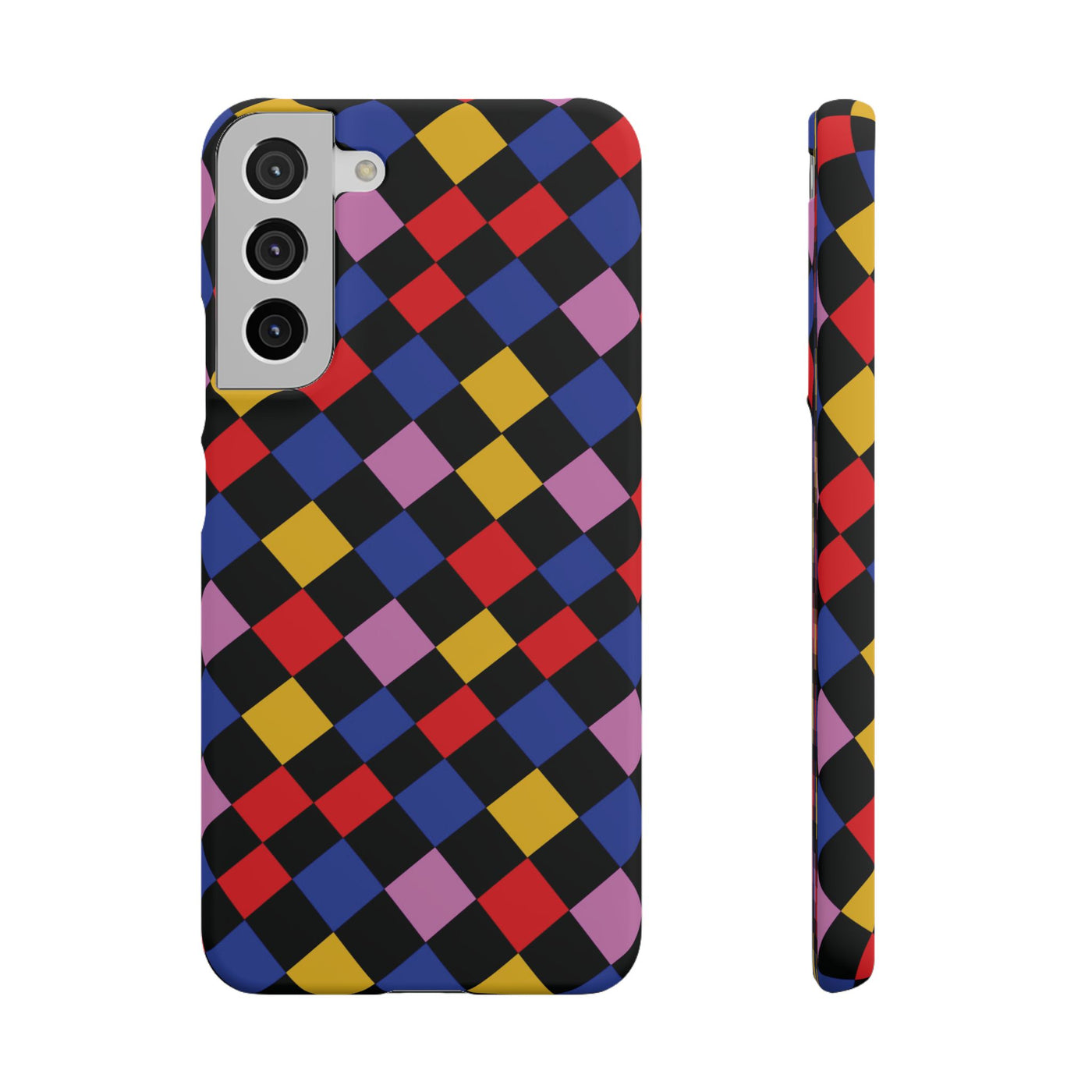 Colorful Checkerboard Cute Phone Case - Sleek Snap - for iPhone 16 15 14 13 12 11 Max Pro Plus Samsung Galaxy S24 S23 S22 S21 S20 Plus Ultra - Studio40ParkLane