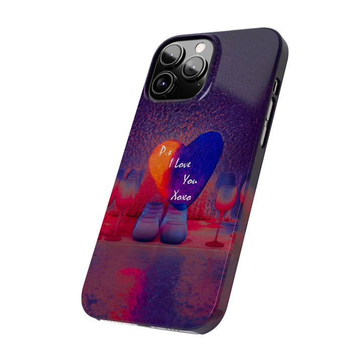 Slim Cute Phone Cases for Iphone - | iPhone 15 Case | iPhone 15 Pro Max Case, Iphone 14 Case, Iphone 14 Pro Max, Iphone 13, PS I Love You Heart - Studio40ParkLane