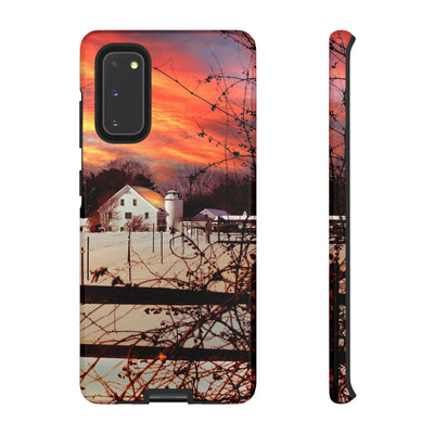 Impact Resistant, Winter Sunset Cute Phone Cases for Samsung S24, S23, S22, S21, IPhone 15 pro Iphone 14 pro Iphone 13 IPhone 12 Iphone 11