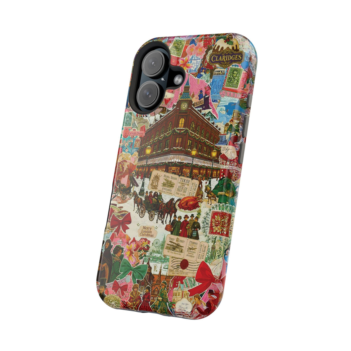 Aesthetic Tough Magsafe London Coquette Collage Phone Case - For iPhone 17 Pro Max iPhone 16 Pro iPhone 15 Iphone 14 Plus 13 Pro 12 11 10 - Studio40ParkLane