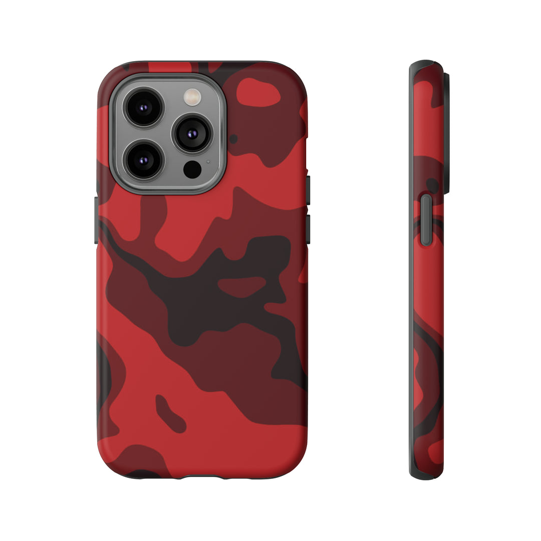 Cool Phone Case | Red Camouflage, For iPhone 15 Case | iPhone 15 Pro Case, Iphone 14 Case, Iphone 14 Pro Max Case, Protective Iphone Case - Studio40ParkLane