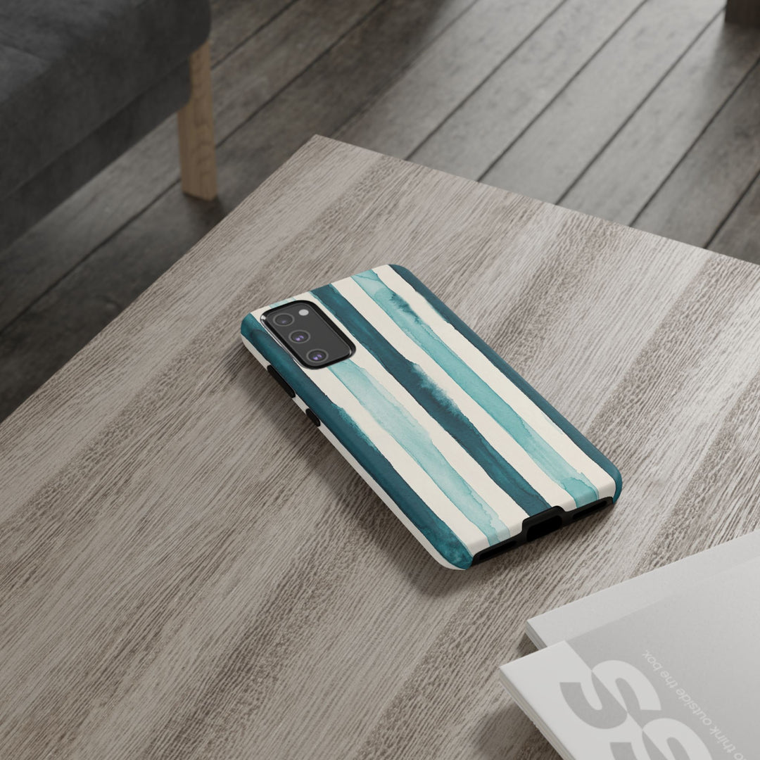 Tough Cute Green Stripes Phone Case, for IPhone 17 Pro Max | Iphone 17 Air, Iphone 16, IPhone 15, 14 13 12, Samsung Galaxy S26, S25, S24, S23