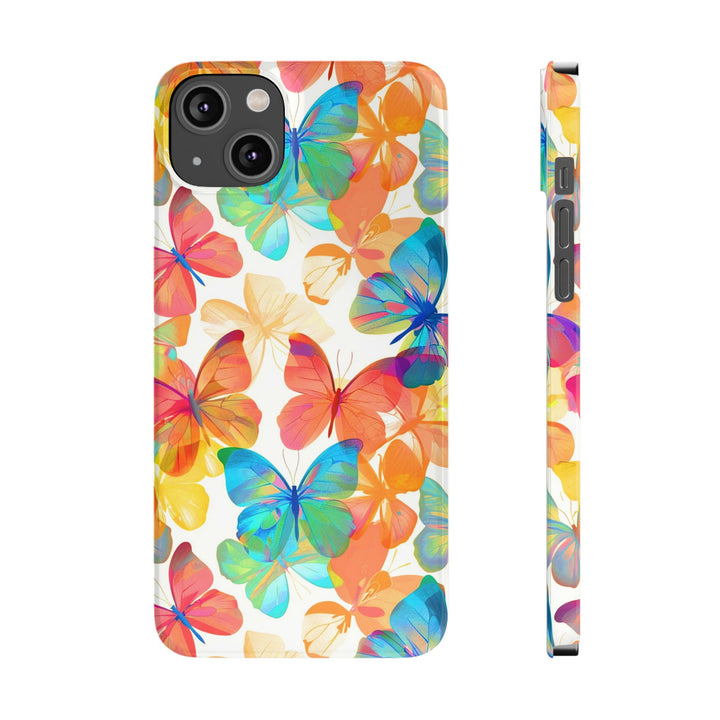 Slim Cute Phone Cases for Iphone - | iPhone 15 Case | iPhone 15 Pro Max Case, Iphone 14 Case, Iphone 14 Pro Max, Iphone 13, Summer Bright Butterflies - Studio40ParkLane