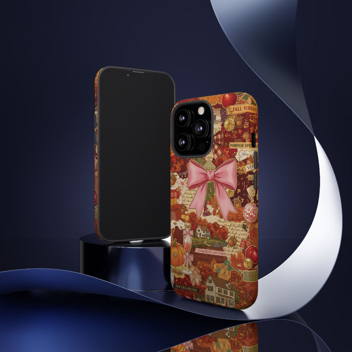 New England Fall Coquette Collage Tough Premium Phone Case - For iPhone 16 Pro Max iPhone 15 Pro iPhone Iphone 14 Plus 13 Pro 12 11 10 XR XS