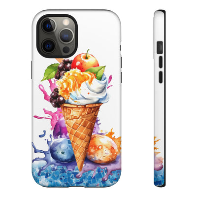 Impact Resistant, Summer Ice Cream Cone, Cute Phone Cases for Samsung S24, S23, S22, S21, IPhone 15 pro Iphone 14 pro Iphone 13 IPhone 12 Iphone 11