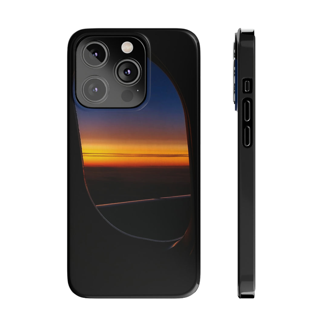 Slim Cute Phone Cases for Iphone - | iPhone 15 Case | iPhone 15 Pro Max Case, Iphone 14 Case, Iphone 14 Pro Max, Iphone 13, Airplane Window Sunset - Studio40ParkLane