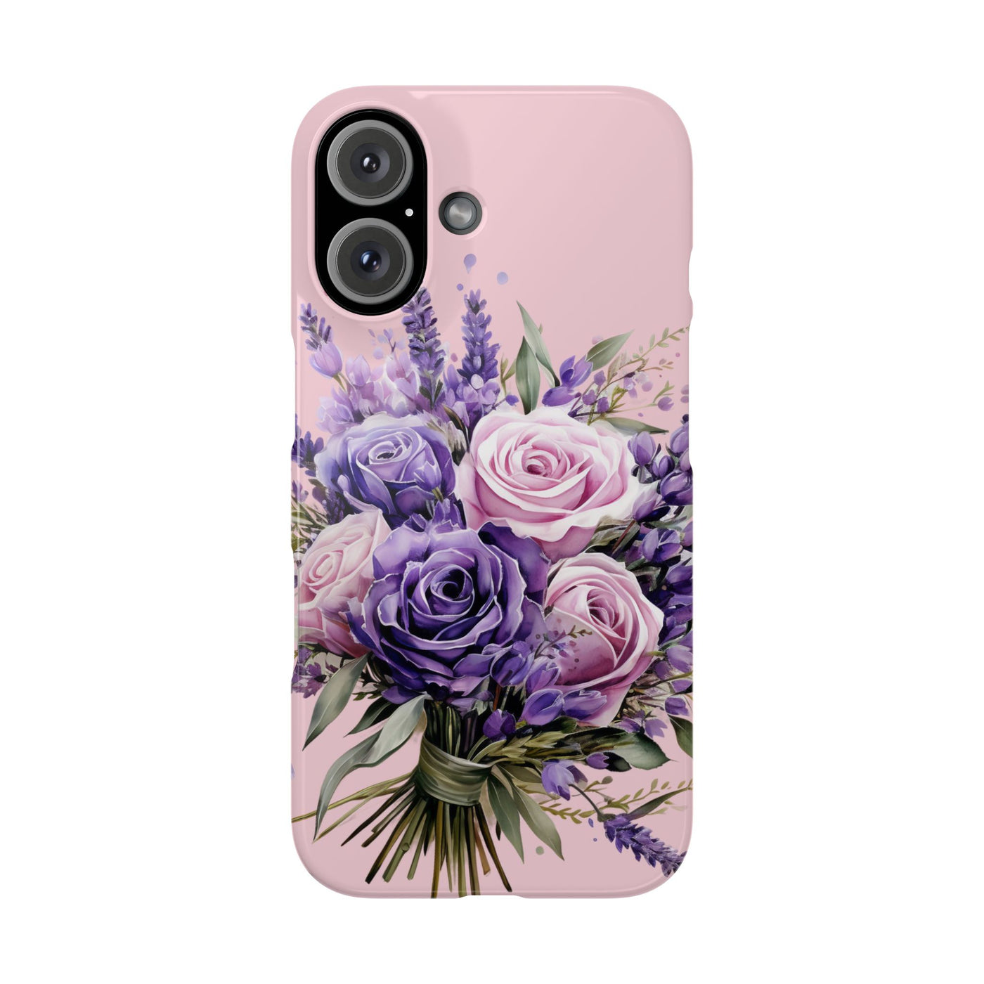 Slim Lavender Bouquet Flowers Cute Phone Cases for Iphone 16 Pro Max | iPhone 15 Case | iPhone 15 Pro Max Case, Iphone 14, Iphone 14 Pro Max, Iphone 13 12 11 8 7