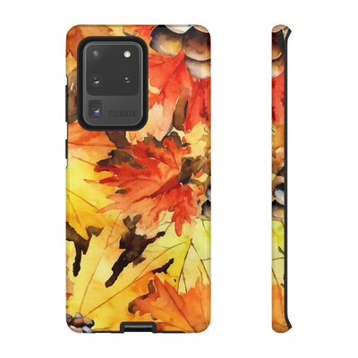 Impact Resistant, Fall Leaves, Cute Phone Cases for Samsung S24, S23, S22, S21, IPhone 15 pro Iphone 14 pro Iphone 13 IPhone 12 Iphone 11