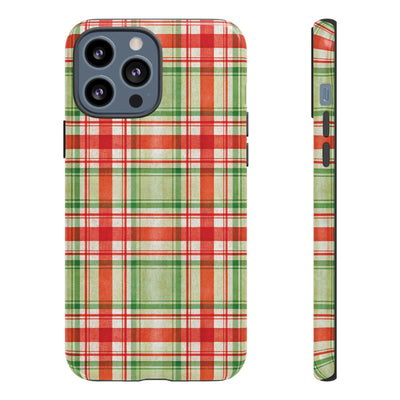 Aesthetic Tough Red Green Checkered Premium Phone Case - For iPhone 17 Pro Max iPhone 16 Pro iPhone 15 Iphone 14 Plus 13 Pro 12 11 10 XR XS - Studio40ParkLane