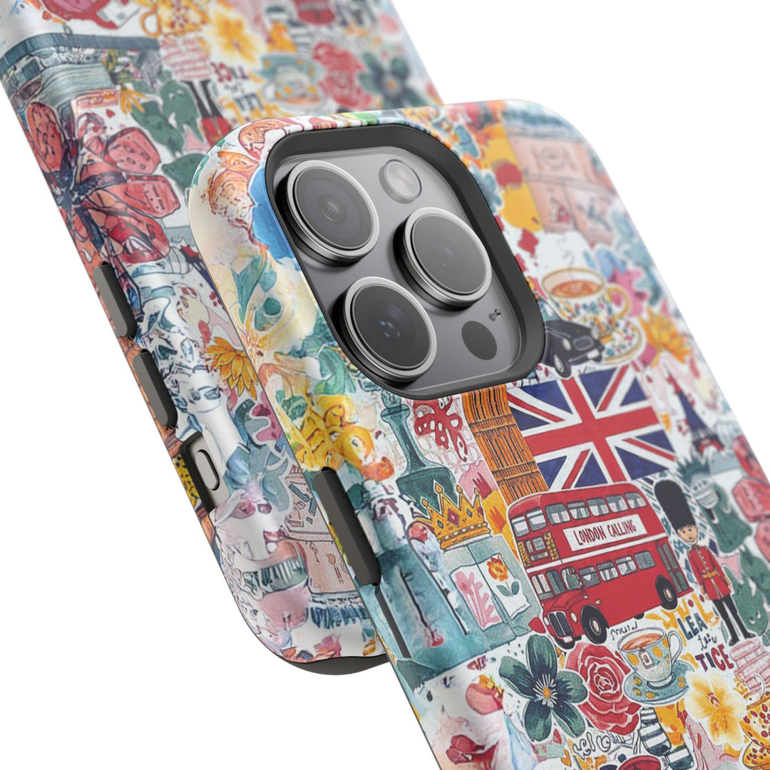London England Coquette Collage Tough Magsafe Cute Phone Cases for Iphone | iPhone 17 Pro Max Case, Iphone 16, Iphone 15 14 13 12 11 10 9 - Studio40ParkLane