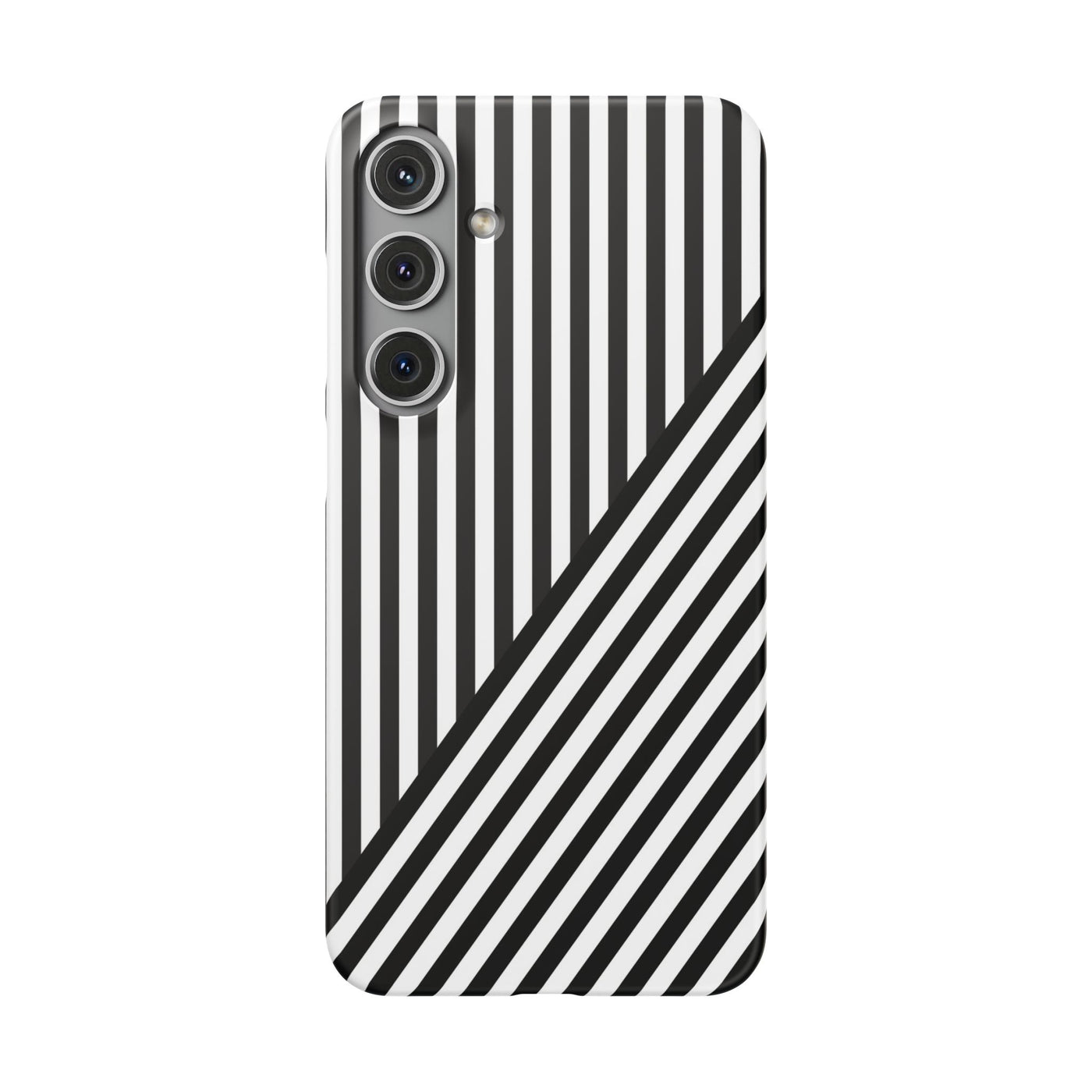 Aesthetic Black White Stripes Cute Phone Case Sleek Snap - For iPhone 17 Pro Max iPhone 16 Pro iPhone 15 Iphone 14 Plus 13 Pro 12 11 10 Gift - Studio40ParkLane