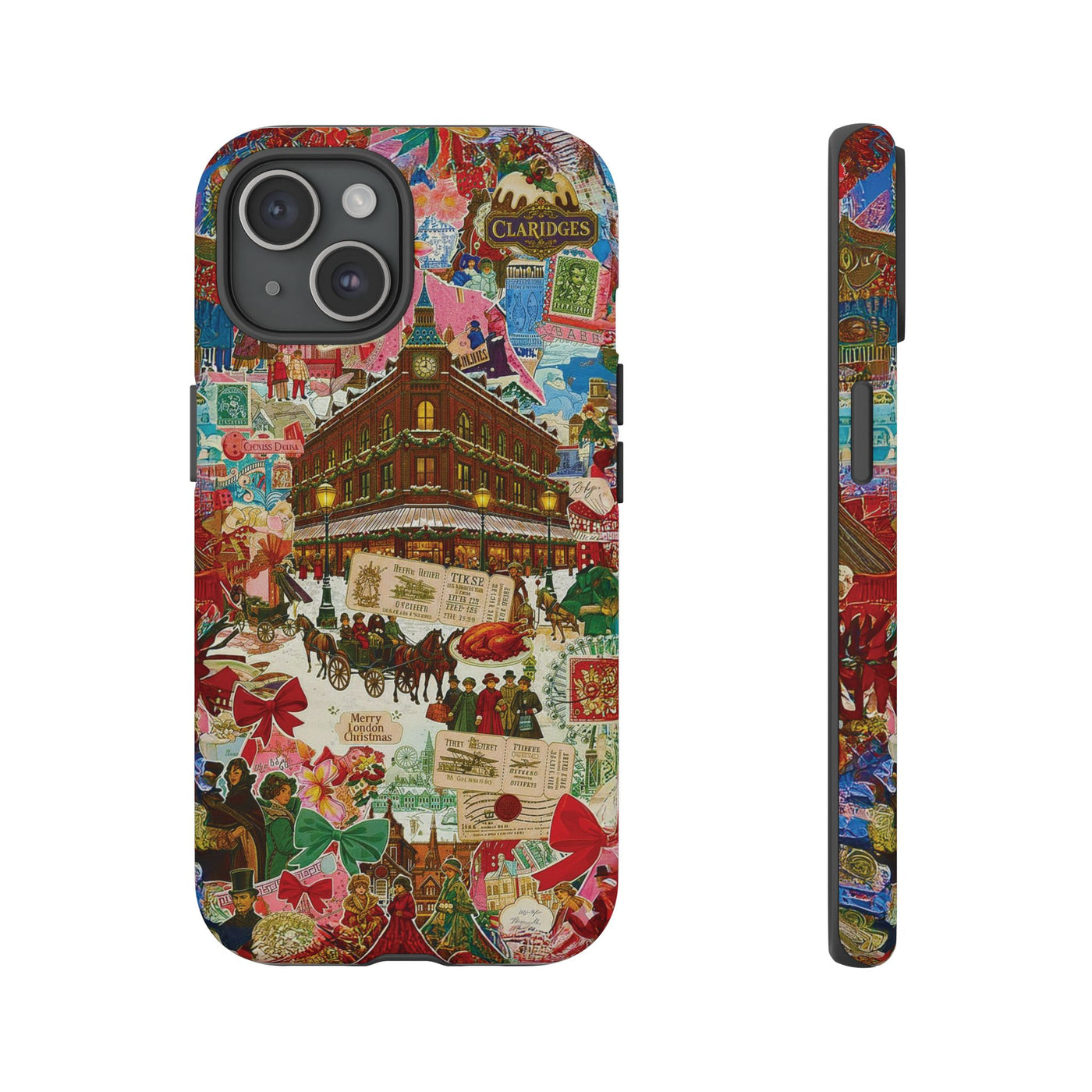 Aesthetic Tough London Coquette Collage Premium Phone Case - For iPhone 17 Pro Max iPhone 16 Pro iPhone 15 Iphone 14 Plus 13 Pro 12 11 10 XR - Studio40ParkLane