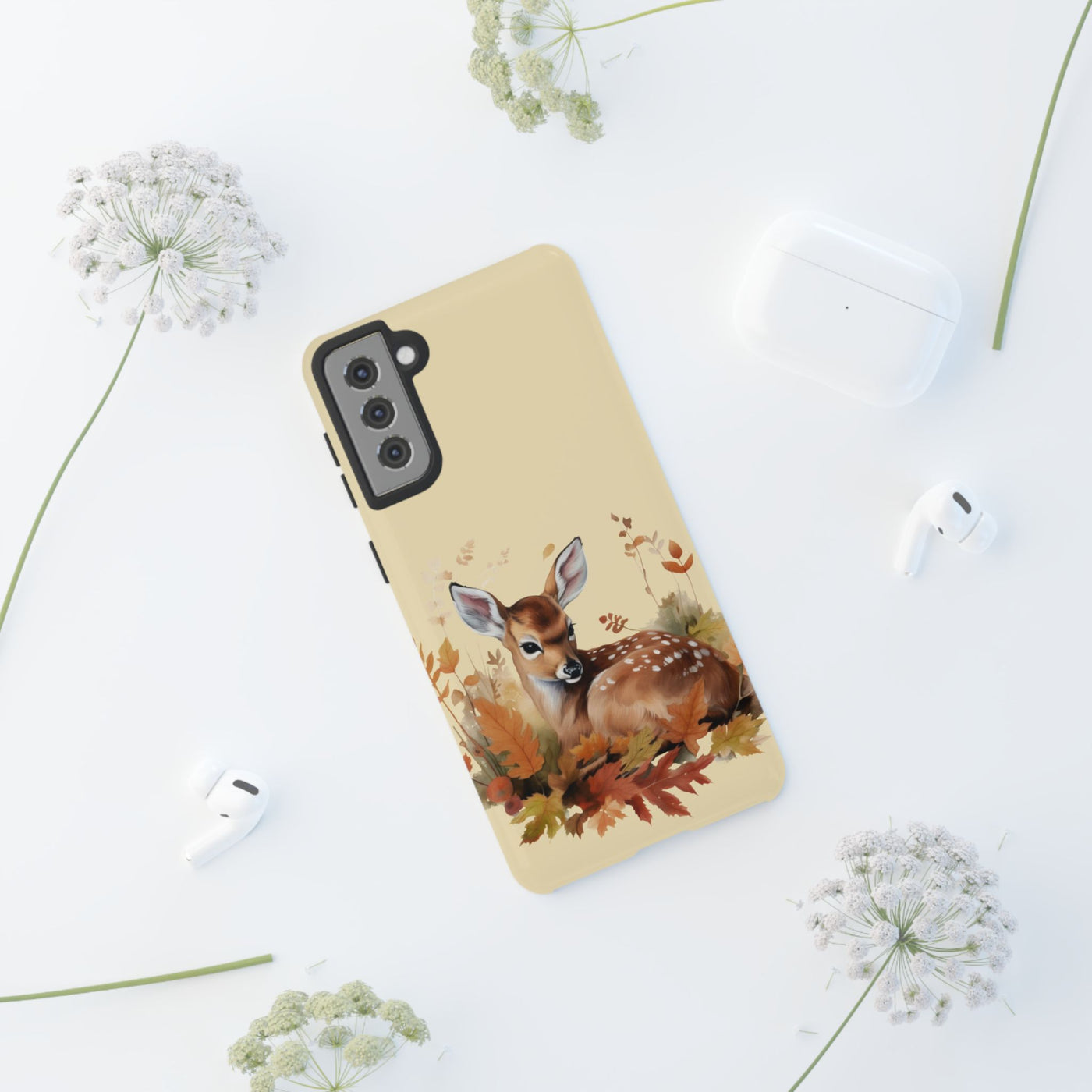 Autumn Fall Deer Gift for Her Cute Phone Case for, Samsung Galaxy S24, S23, S22, S21, IPhone 16 Case | Iphone 15, Iphone 14, IPhone 13 Case