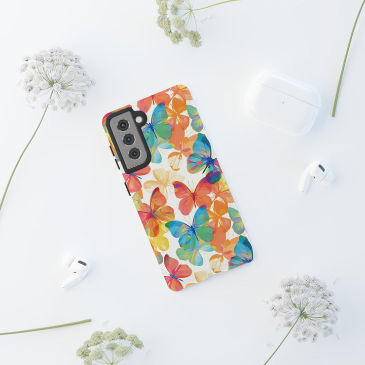 Cute Samsung Case | Cool Iphone Case | Summer Bright Butterflies, Samsung S24, S23, S22, S21, IPhone 15 Case | Iphone 14 Case, Iphone 13 Case - Studio40ParkLane