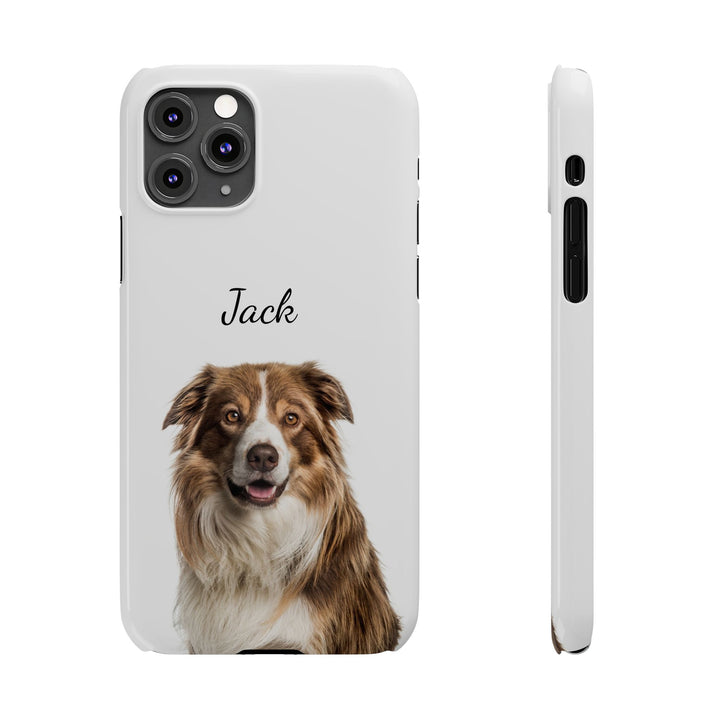 Slim Custom Personalized Pet Phone Cases Dog Phone Cases Cat Phone Cases for Iphone 16, 15, 14, 13, 12, 11, 8, 7 Custom Name Personalized Phone Case - Studio40ParkLane
