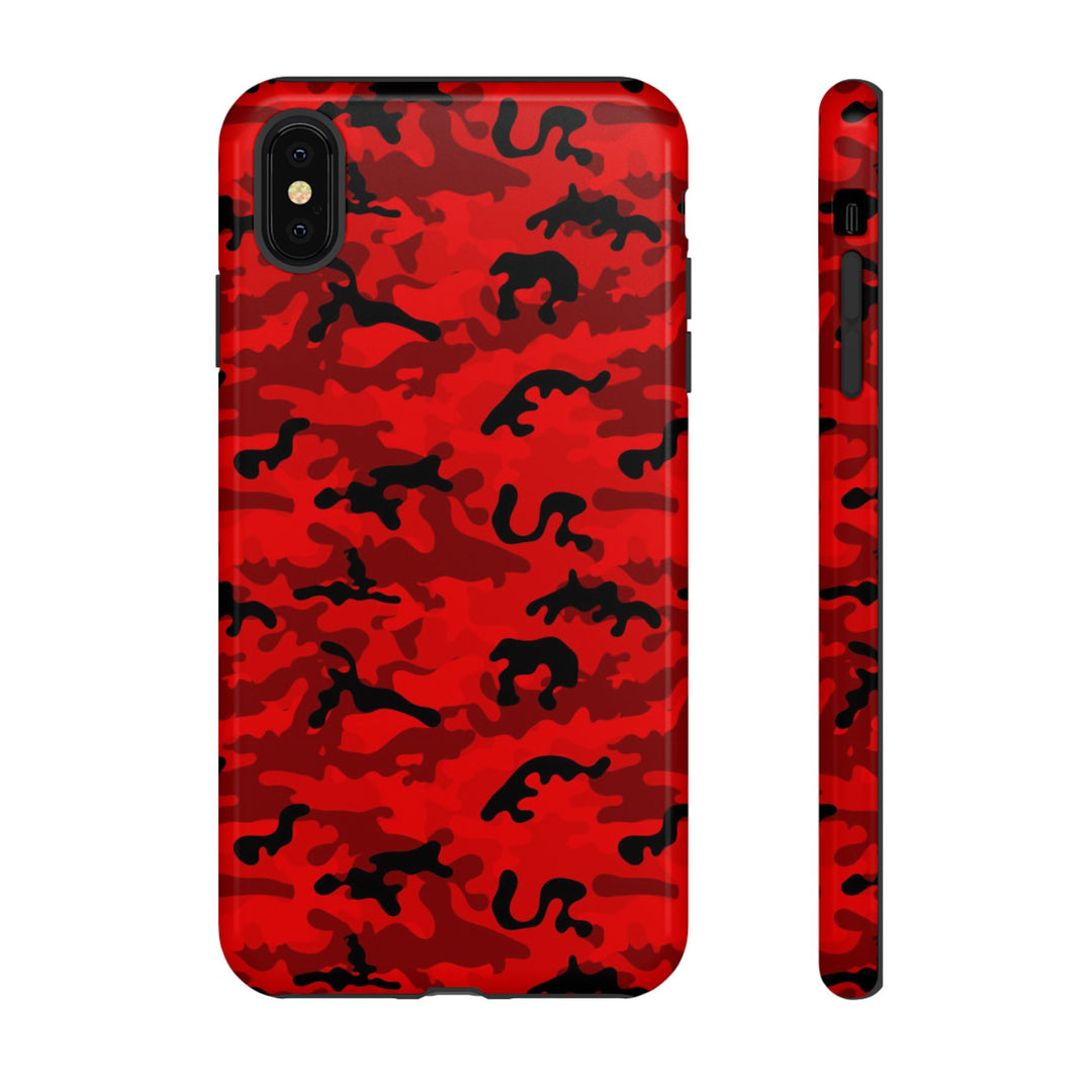 Impact Resistant, Red Camo Camouflage, Cute Phone Cases for Samsung S24, S23, S22, S21, IPhone 15 pro Iphone 14 pro Iphone 13 IPhone 12 Iphone 11 - Studio40ParkLane