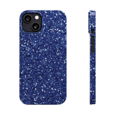 Slim Blue Muted Faux Play on Glitter Effect Cute Phone Cases for Iphone 16 Pro Max | iPhone 15 Case | iPhone 15 Pro Max Case, Iphone 14, Iphone 14 Pro Max, Iphone 13 12 11 8 7