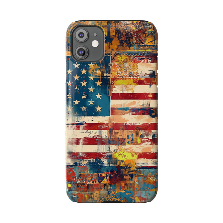Slim Cute Phone Cases for Iphone | iPhone 15 Case | iPhone 15 Pro Max Case, Iphone 14, Iphone 14 Pro Max, Iphone 13, US Flag Abstract - Studio40ParkLane
