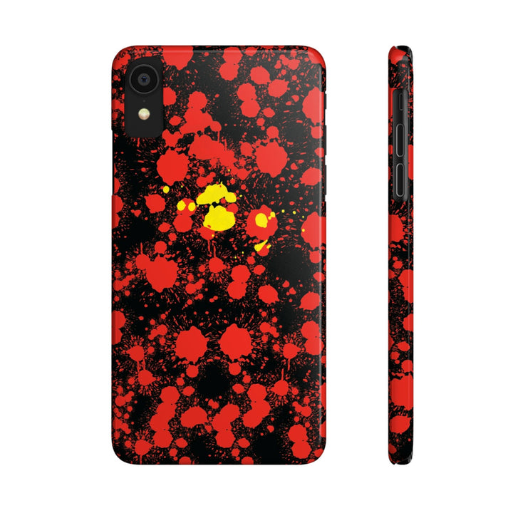 Slim Cute Phone Cases for Iphone - | iPhone 15 Case | iPhone 15 Pro Max Case, Iphone 14 Case, Iphone 14 Pro Max, Iphone 13, Red Yellow Paint Splash - Studio40ParkLane
