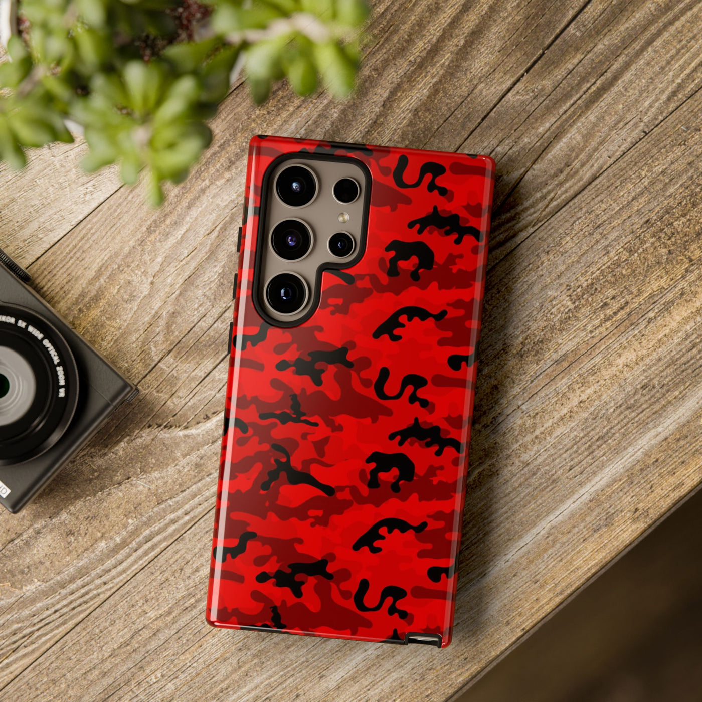 Impact Resistant, Red Camo Camouflage, Cute Phone Cases for Samsung S24, S23, S22, S21, IPhone 15 pro Iphone 14 pro Iphone 13 IPhone 12 Iphone 11