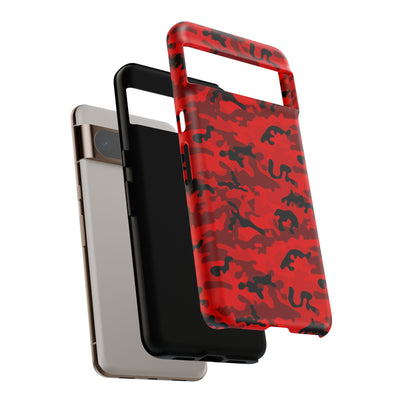 Impact Resistant, Red Camo Camouflage, Cute Phone Cases for Samsung S24, S23, S22, S21, IPhone 15 pro Iphone 14 pro Iphone 13 IPhone 12 Iphone 11