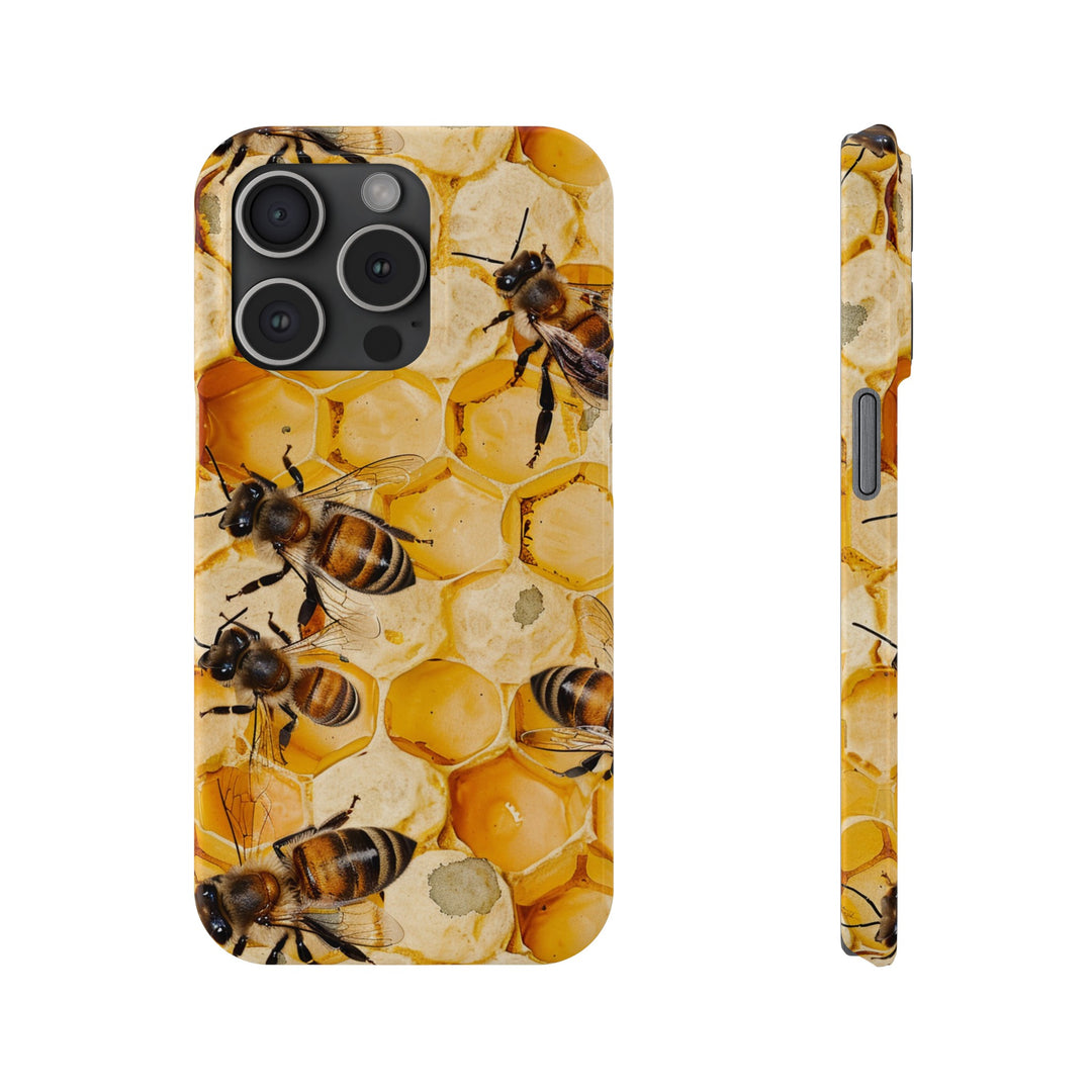 Slim Cute Phone Cases for Iphone - | iPhone 15 Case | iPhone 15 Pro Max Case, Iphone 14 Case, Iphone 14 Pro Max, Iphone 13, Summer Honey Bees - Studio40ParkLane