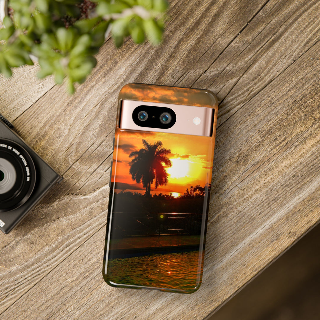 Cute Samsung Case | Cool Iphone Case | Summer Jamaica Pool Sunset, Samsung S24, S23, S22, S21, IPhone 15 Case | Iphone 14 Case, Iphone 13 Case - Studio40ParkLane