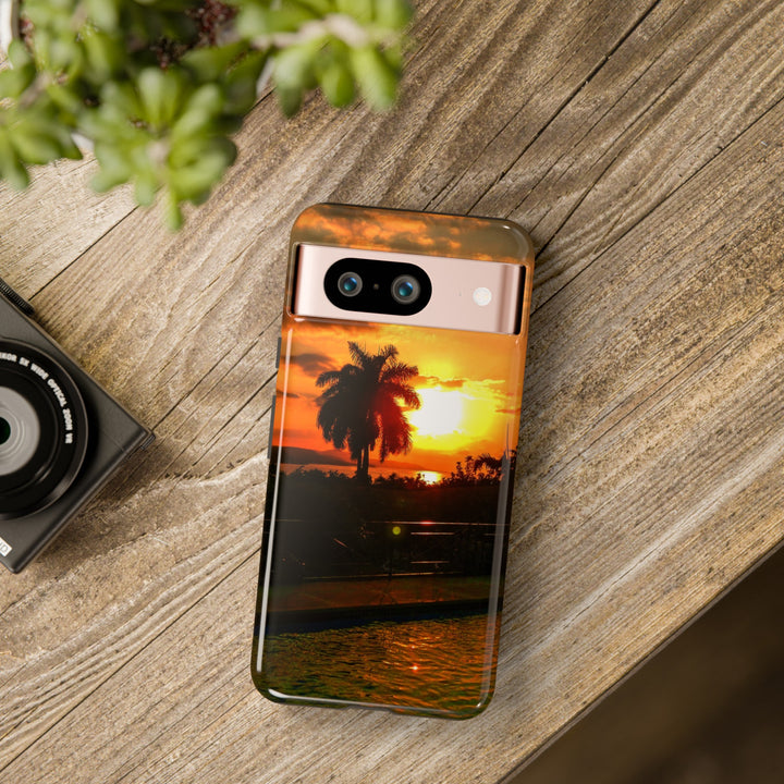 Cute Samsung Case | Cool Iphone Case | Summer Jamaica Pool Sunset, Samsung S24, S23, S22, S21, IPhone 15 Case | Iphone 14 Case, Iphone 13 Case - Studio40ParkLane