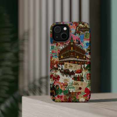 Aesthetic Tough Magsafe London Coquette Collage Phone Case - For iPhone 17 Pro Max iPhone 16 Pro iPhone 15 Iphone 14 Plus 13 Pro 12 11 10 - Studio40ParkLane