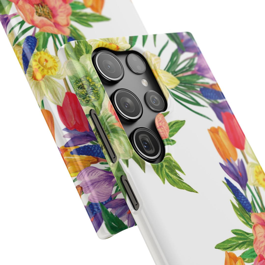 Sleek Snap Spring Summer Flowers Cute Phone Case for iPhone 16 15 14 13 12 11 X Xs Max Xr Pro Plus Samsung Galaxy S24 S23 S22 S21 S20 Ultra