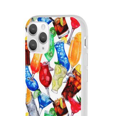 Cute Flexi Phone Cases, For Iphones and Samsung Galaxy Phones, Tropical Summer Fruit Cocktails, Galaxy S23 Phone Case, Samsung S22 Case, Samsung S21, Iphone 15, Iphone 14, Iphone 13