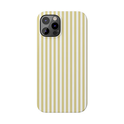 Slim Soft Yellow Striped Cute Phone Case for Iphone 16 - | iPhone 15 Pro Max Case | iPhone 14 Case Iphone 13 12 11 10 9 8 7 XS Gift for Her - Studio40ParkLane