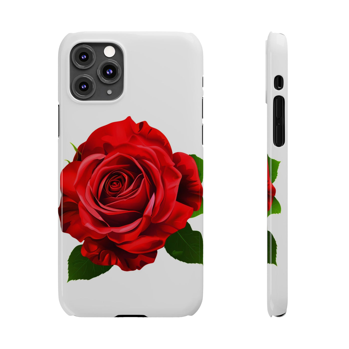 Slim Red Rose Flowers Gift for Her Cute Phone Cases for Iphone 16 Pro Max | iPhone 15 Case | iPhone 15 Pro Max Case, Iphone 14, Iphone 14 Pro Max, Iphone 13 12 11 8 7