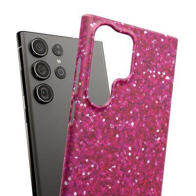 Snap Non-Glitter Muted Pink Play on "Faux" Glitter Effect Cute Phone Cases for Samsung and Iphone, 16, 15, 14, S24, S23, S22, S21, S20, Plus and Ultra