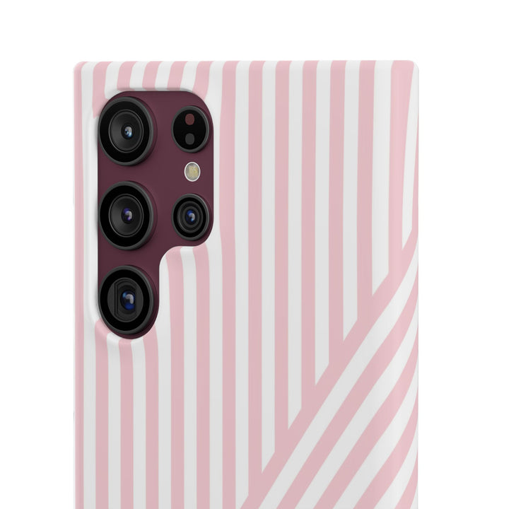 Aesthetic Sweet Pink Stripes Cute Phone Case Sleek Snap - For iPhone 17 Pro Max iPhone 16 Pro iPhone 15 Iphone 14 Plus 13 Pro 12 11 10 Gift