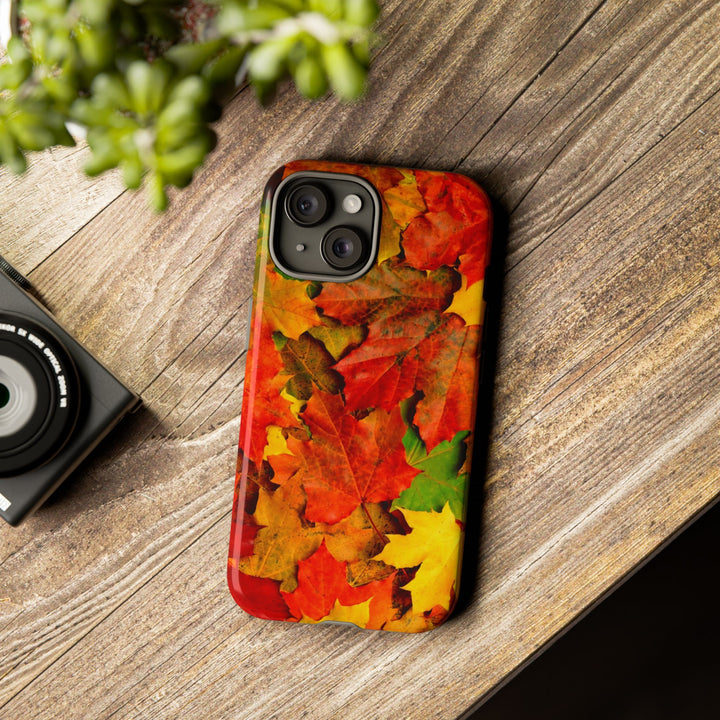 Fall Leaves Impact Resistant, Cute Phone Cases for Samsung S24, S23, S22, S21, IPhone 15 pro Iphone 14 pro Iphone 13 IPhone 12 Iphone 11 - Studio40ParkLane