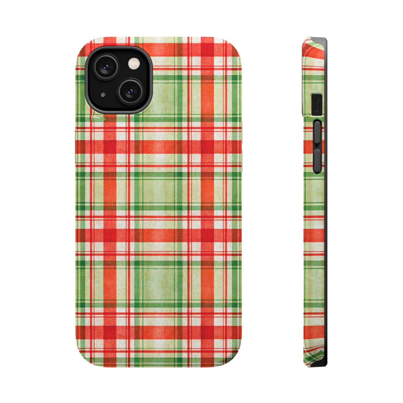 Aesthetic Tough Magsafe Red Green Checkered Phone Case - For iPhone 17 Pro Max iPhone 16 Pro iPhone 15 Iphone 14 Plus 13 Pro 12 11 10 - Studio40ParkLane