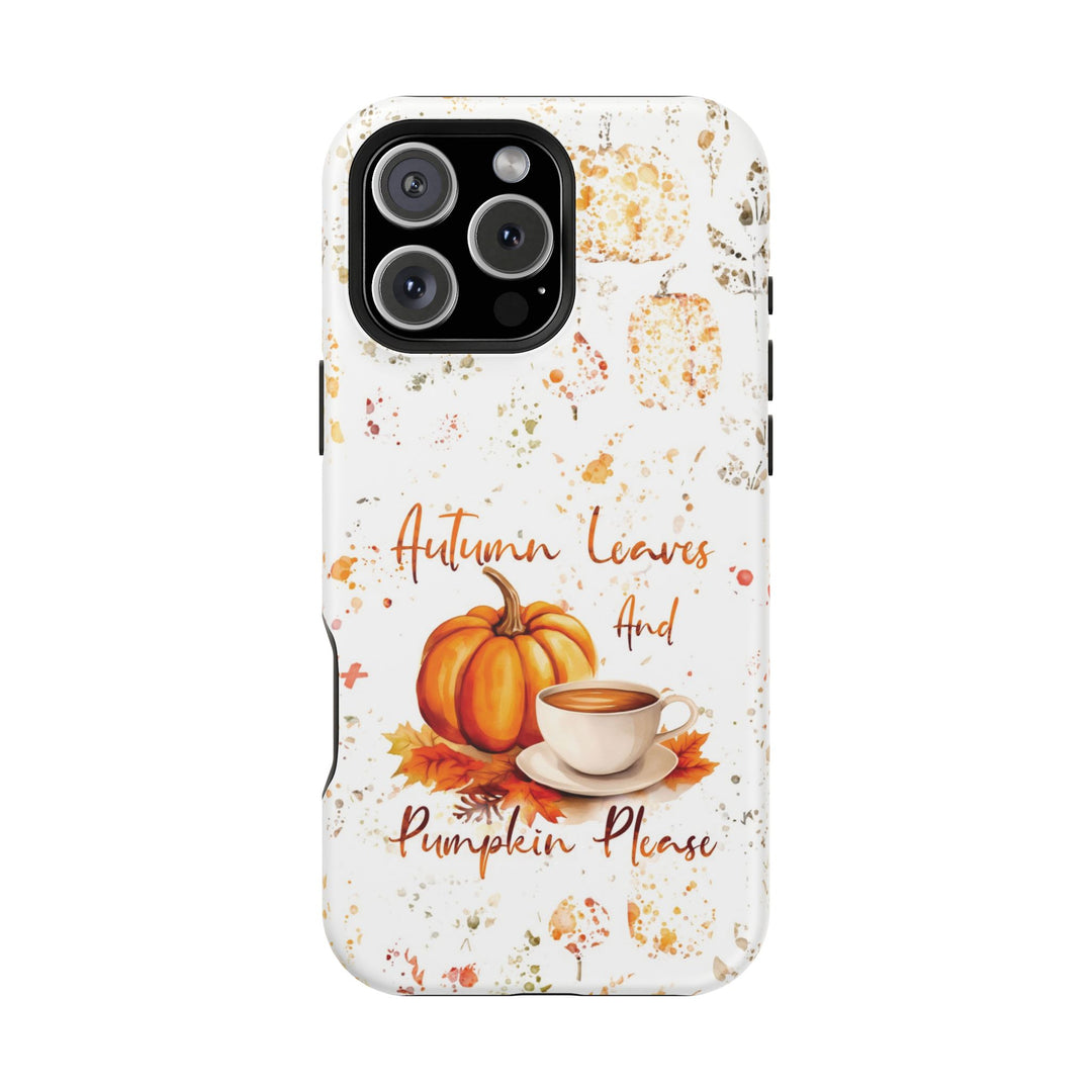 Fall Leaves Pumpkins Tough Magsafe Cute Phone Cases for Iphone | iPhone 15 Case | iPhone 15 Pro Max Case, Iphone 14, Iphone 14 13 12 11 10 9 8 7 - Studio40ParkLane