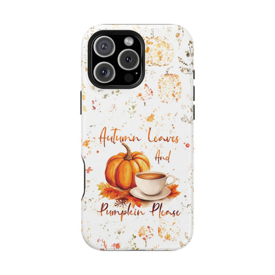 Fall Leaves Pumpkins Tough Magsafe Cute Phone Cases for Iphone | iPhone 15 Case | iPhone 15 Pro Max Case, Iphone 14, Iphone 14 13 12 11 10 9 8 7 - Studio40ParkLane