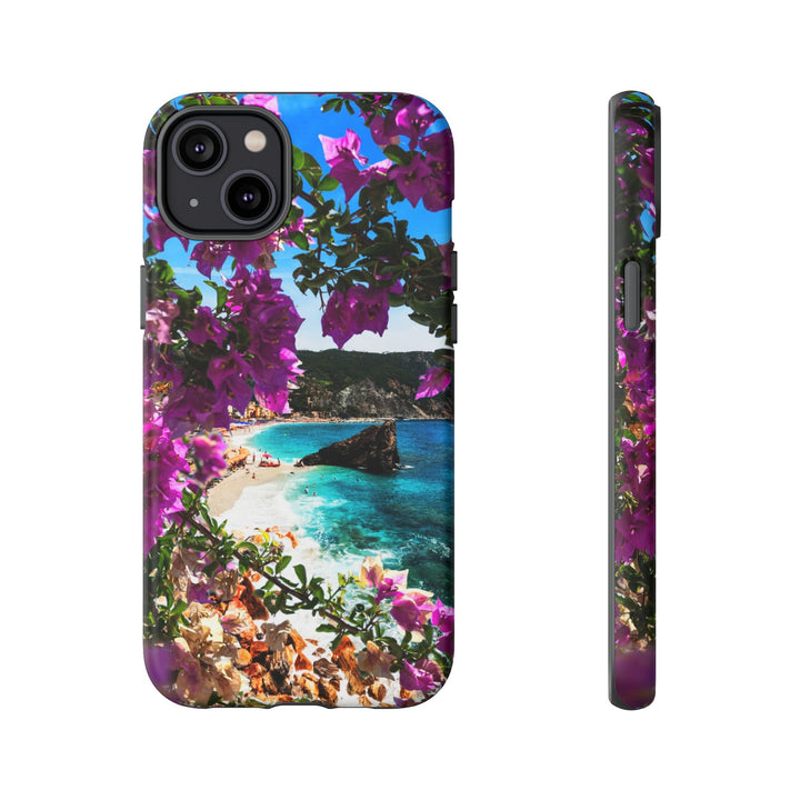 Impact Resistant, Bougainvillea Seaview, Cute Phone Cases for Samsung S24, S23, S22, S21, IPhone 15 pro Iphone 14 pro Iphone 13 IPhone 12 Iphone 11 - Studio40ParkLane